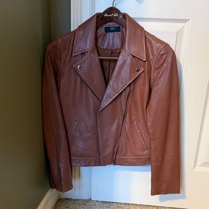 Able Brown Lamb Leather Jacket